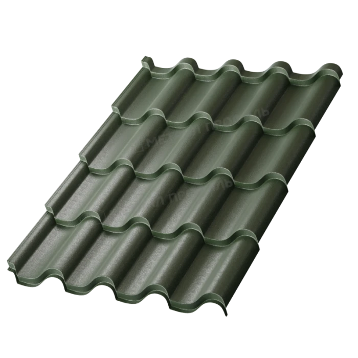 Металлочерепица Металл-Профиль Монтерроса-ML 0,5 VikingMP® E RAL 6007 Бутылочно-зеленый