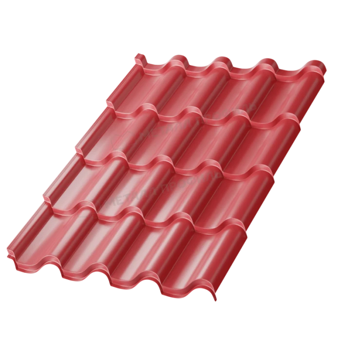 Металлочерепица Металл-Профиль Монтерроса-XL 0,45 VikingMP® RAL 3011 Коричнево-красный