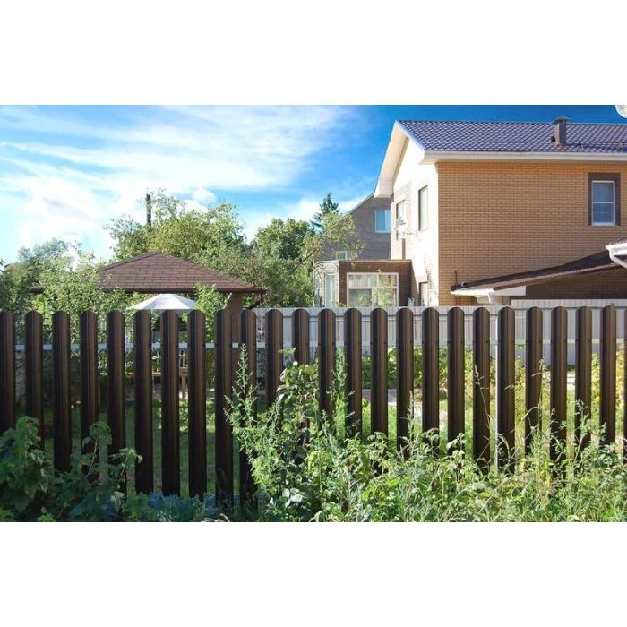 Штакетник Полукруглый Slim Grand Line 0,45 Полиэстер - double RAL 7016 Антрацитово-Серый